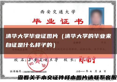 清华大学毕业证图片（清华大学的毕业来自证是什么样子的）缩略图