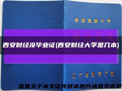 西安财经没毕业证(西安财经大学是几本)缩略图