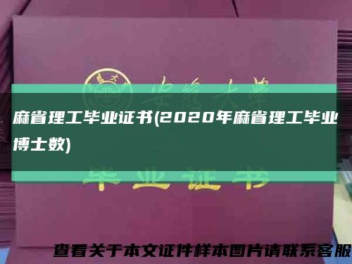 麻省理工毕业证书(2020年麻省理工毕业博士数)缩略图