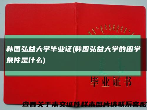 韩国弘益大学毕业证(韩国弘益大学的留学条件是什么)缩略图