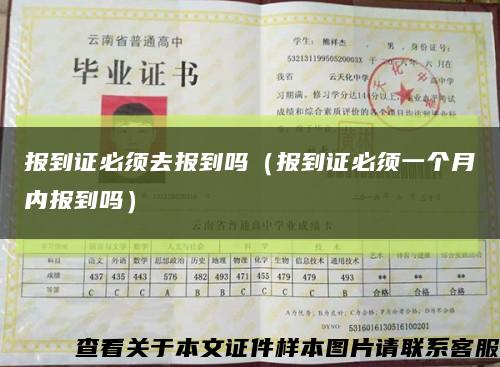 报到证必须去报到吗（报到证必须一个月内报到吗）缩略图