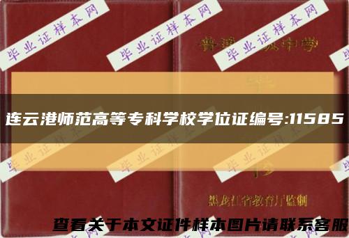 连云港师范高等专科学校学位证编号:11585缩略图