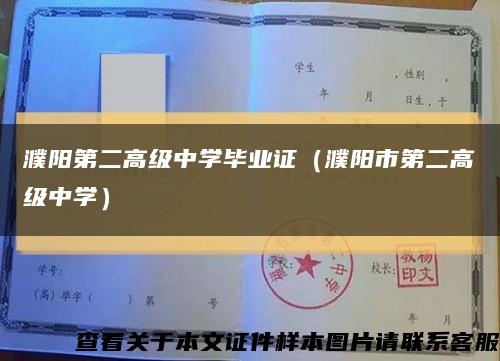 濮阳第二高级中学毕业证（濮阳市第二高级中学）缩略图