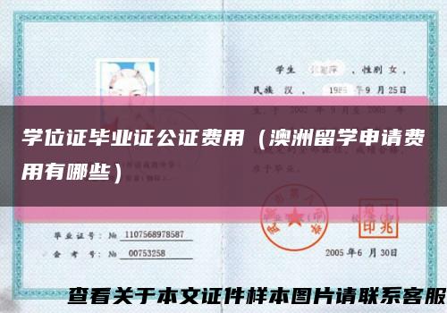 学位证毕业证公证费用（澳洲留学申请费用有哪些）缩略图