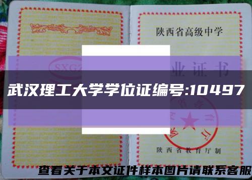 武汉理工大学学位证编号:10497缩略图