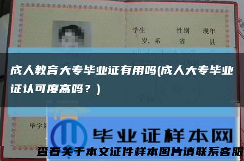 成人教育大专毕业证有用吗(成人大专毕业证认可度高吗？)缩略图