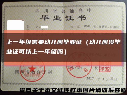 上一年级需要幼儿园毕业证（幼儿园没毕业证可以上一年级吗）缩略图