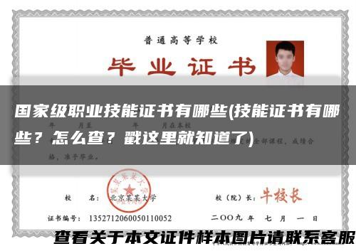 国家级职业技能证书有哪些(技能证书有哪些？怎么查？戳这里就知道了)缩略图
