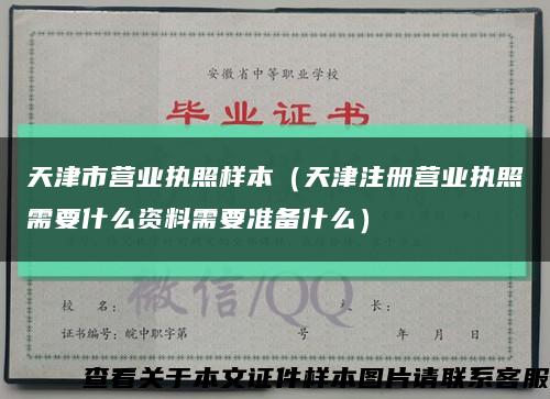 天津市营业执照样本（天津注册营业执照需要什么资料需要准备什么）缩略图