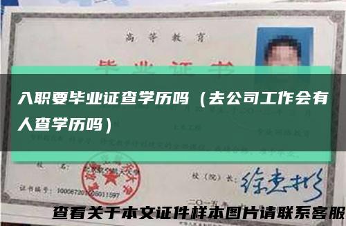 入职要毕业证查学历吗（去公司工作会有人查学历吗）缩略图