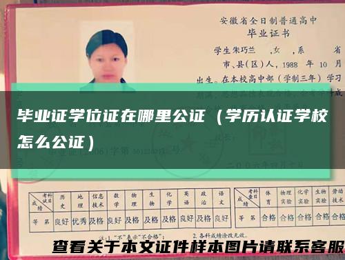 毕业证学位证在哪里公证（学历认证学校怎么公证）缩略图