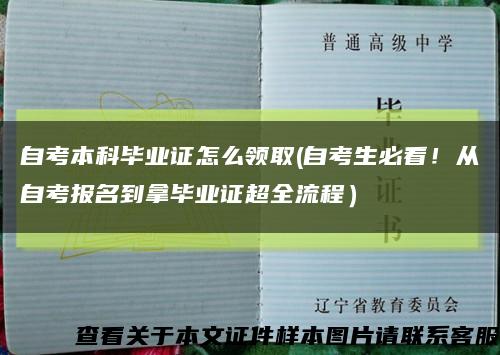 自考本科毕业证怎么领取(自考生必看！从自考报名到拿毕业证超全流程）缩略图
