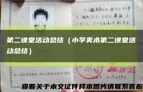 第二课堂活动总结（小学美术第二课堂活动总结）缩略图
