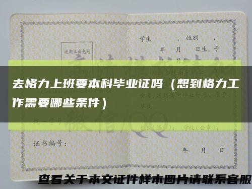 去格力上班要本科毕业证吗（想到格力工作需要哪些条件）缩略图