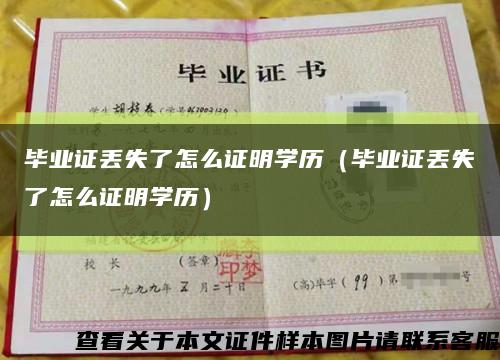 毕业证丢失了怎么证明学历（毕业证丢失了怎么证明学历）缩略图