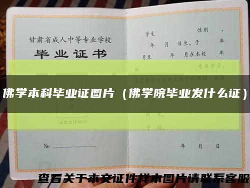 佛学本科毕业证图片（佛学院毕业发什么证）缩略图