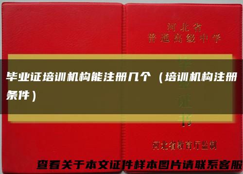 毕业证培训机构能注册几个（培训机构注册条件）缩略图