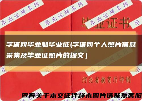 学信网毕业和毕业证(学信网个人照片信息采集及毕业证照片的提交）缩略图