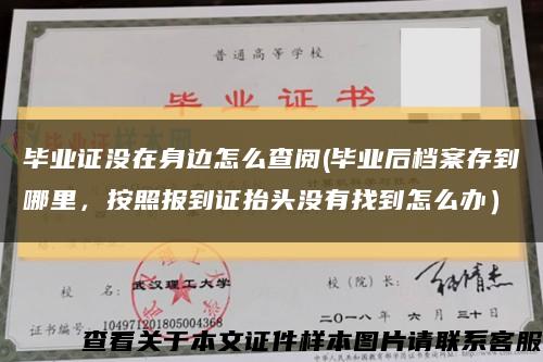毕业证没在身边怎么查阅(毕业后档案存到哪里，按照报到证抬头没有找到怎么办）缩略图