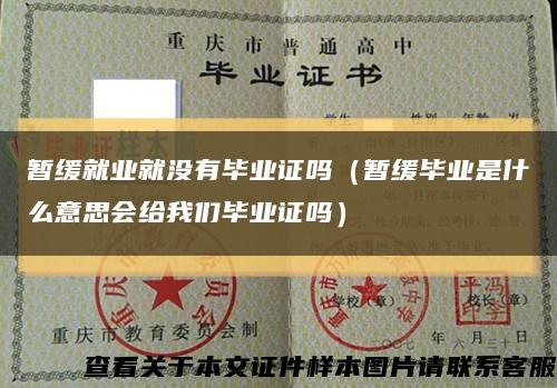 暂缓就业就没有毕业证吗（暂缓毕业是什么意思会给我们毕业证吗）缩略图