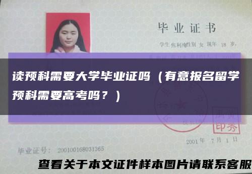 读预科需要大学毕业证吗（有意报名留学预科需要高考吗？）缩略图