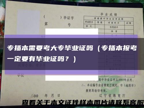 专插本需要考大专毕业证吗（专插本报考一定要有毕业证吗？）缩略图