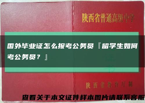 国外毕业证怎么报考公务员『留学生如何考公务员？』缩略图
