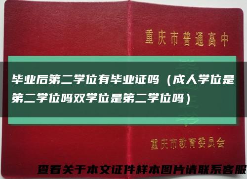毕业后第二学位有毕业证吗（成人学位是第二学位吗双学位是第二学位吗）缩略图