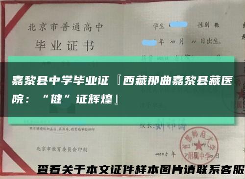 嘉黎县中学毕业证『西藏那曲嘉黎县藏医院：“健”证辉煌』缩略图