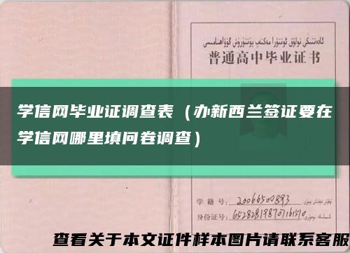 学信网毕业证调查表（办新西兰签证要在学信网哪里填问卷调查）缩略图