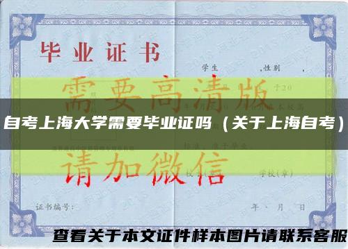 自考上海大学需要毕业证吗（关于上海自考）缩略图