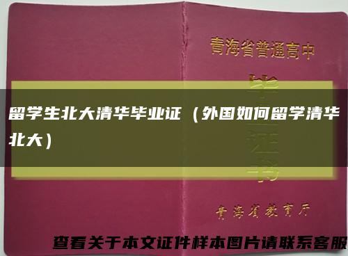 留学生北大清华毕业证（外国如何留学清华北大）缩略图