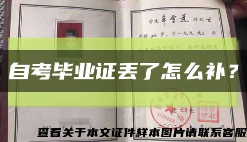 自考毕业证丢了怎么补？缩略图