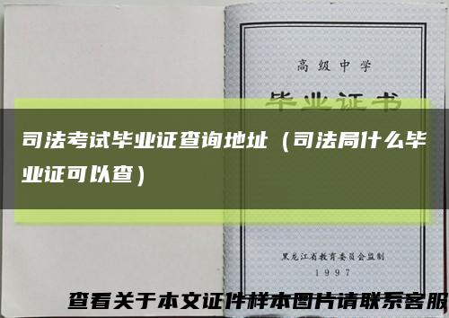 司法考试毕业证查询地址（司法局什么毕业证可以查）缩略图