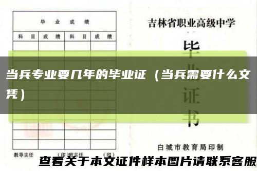 当兵专业要几年的毕业证（当兵需要什么文凭）缩略图