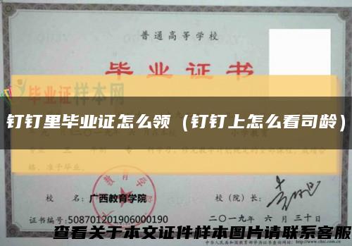 钉钉里毕业证怎么领（钉钉上怎么看司龄）缩略图