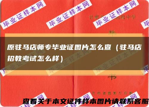 原驻马店师专毕业证图片怎么查（驻马店招教考试怎么样）缩略图