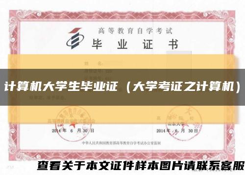 计算机大学生毕业证（大学考证之计算机）缩略图