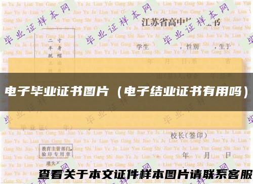 电子毕业证书图片（电子结业证书有用吗）缩略图