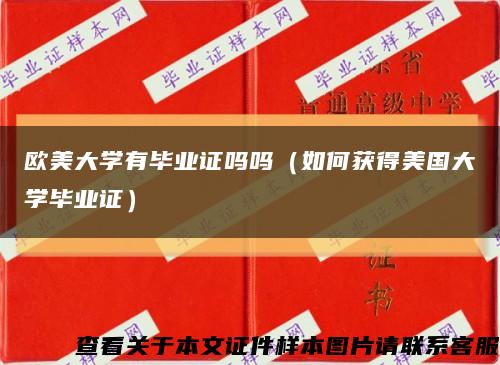 欧美大学有毕业证吗吗（如何获得美国大学毕业证）缩略图