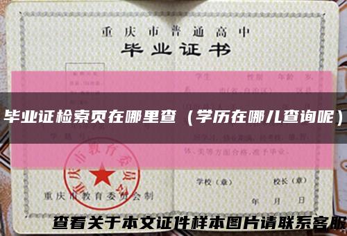 毕业证检索页在哪里查（学历在哪儿查询呢）缩略图