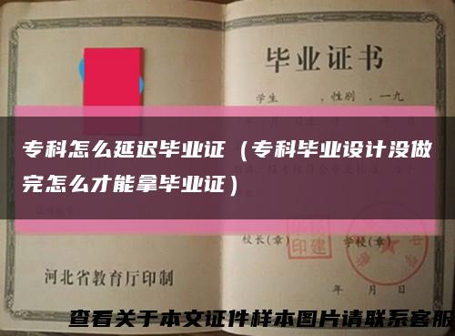 专科怎么延迟毕业证（专科毕业设计没做完怎么才能拿毕业证）缩略图
