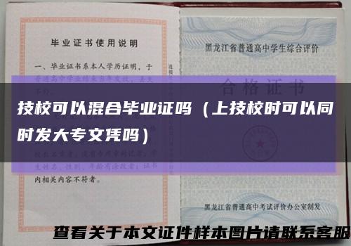 技校可以混合毕业证吗（上技校时可以同时发大专文凭吗）缩略图