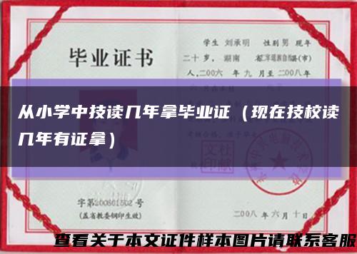 从小学中技读几年拿毕业证（现在技校读几年有证拿）缩略图
