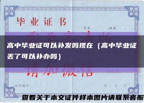 高中毕业证可以补发吗现在（高中毕业证丢了可以补办吗）缩略图
