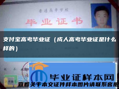 支付宝高考毕业证（成人高考毕业证是什么样的）缩略图