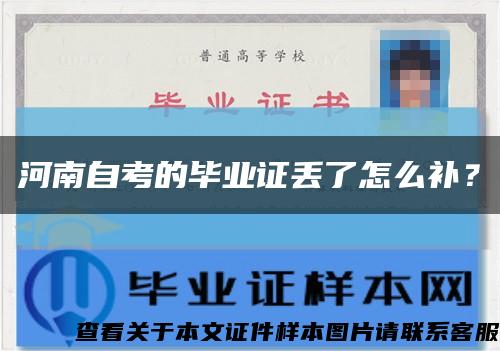 河南自考的毕业证丢了怎么补？缩略图