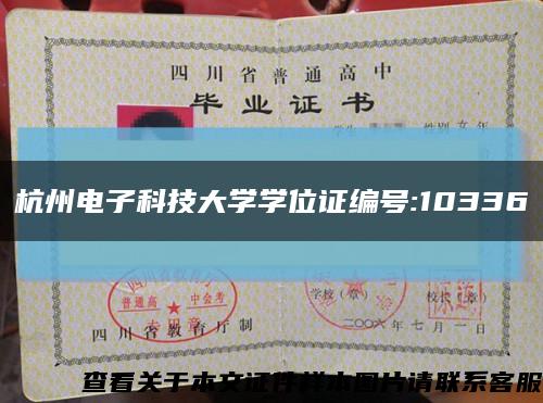 杭州电子科技大学学位证编号:10336缩略图
