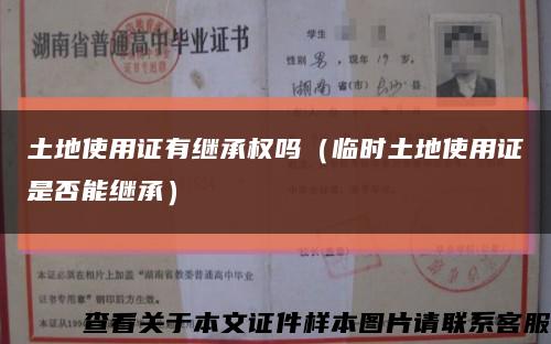 土地使用证有继承权吗（临时土地使用证是否能继承）缩略图