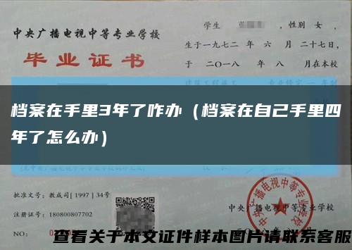 档案在手里3年了咋办（档案在自己手里四年了怎么办）缩略图